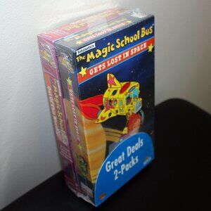 3/$88❤️rare The Magic School Bus 2-pack VHS Gets Lost in Space Out Of This World
